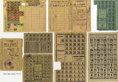 Tickets et cartes de rationnement