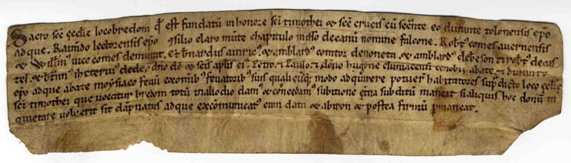 Le plus ancien document original des Archives du Cantal (milieu du XIIe siècle)