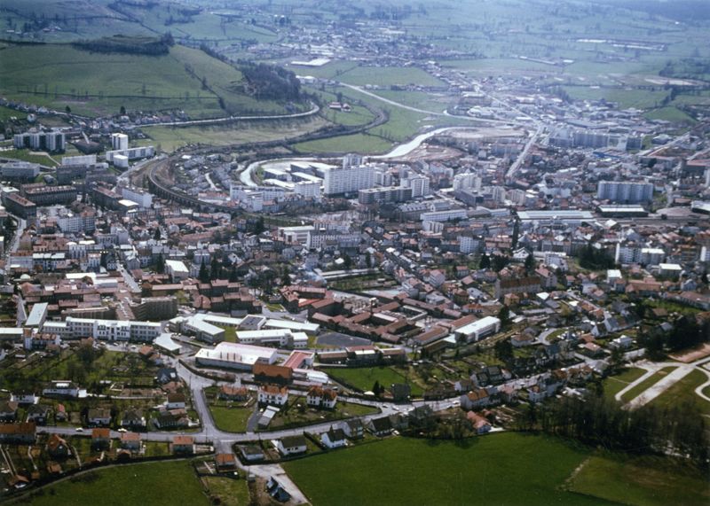 Vue aérienne des quartiers de l’hôpital, de la gare et des quartiers sud