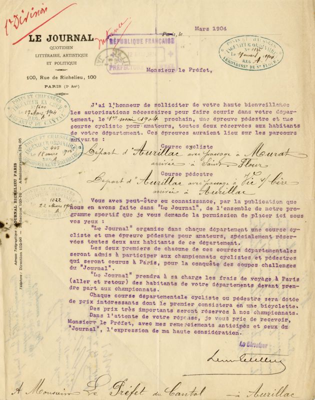 Lettre d'Henri Lettelier (mars 1904)