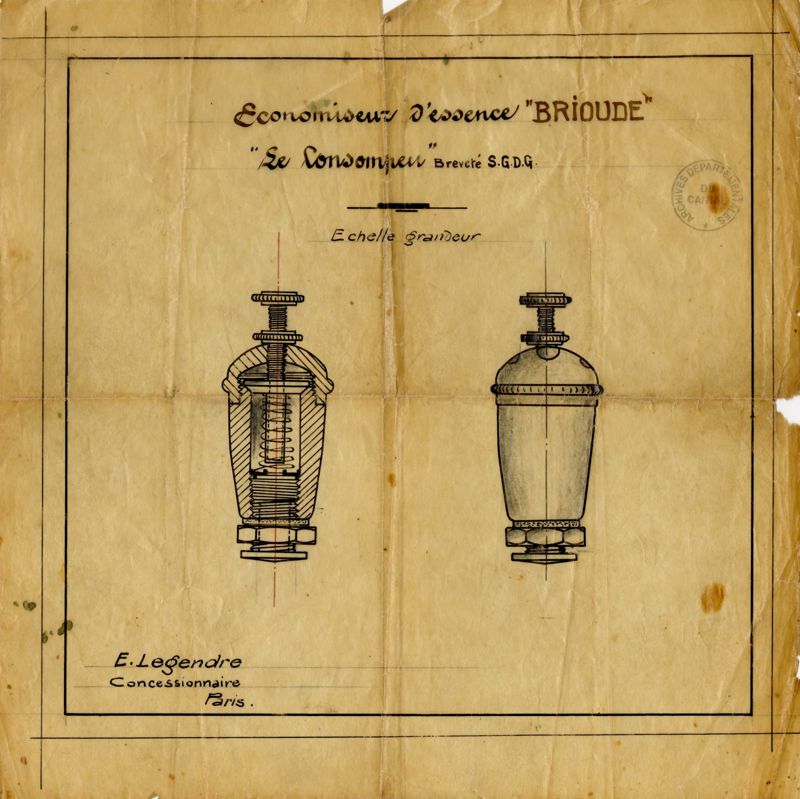 Le « Consompeu » ou  économiseur d’essence « Brioude »
