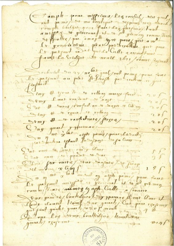 Cadeaux de Noël des consuls aurillacois (1611)