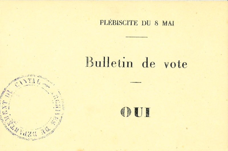 Bulletin de vote (cote ADC 2 M 2)