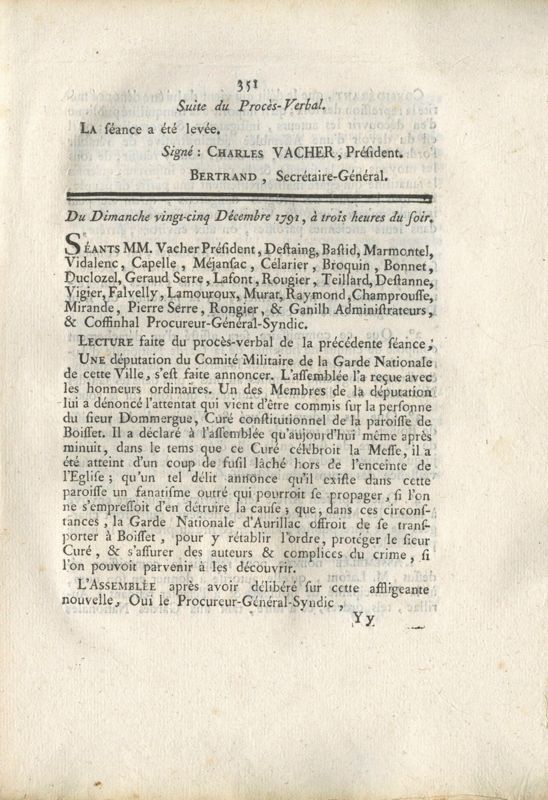 Noël sanglant à Boisset (1791)