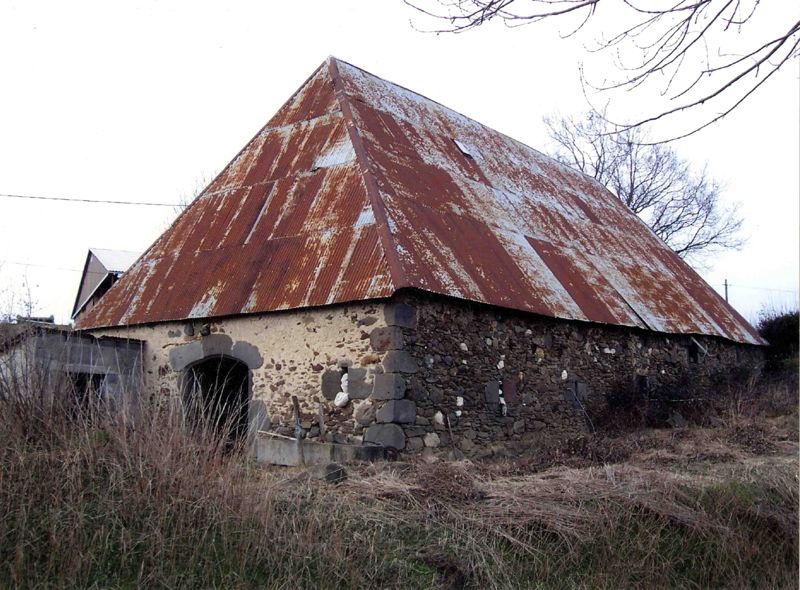 Grange de Bellières (Saint-Cernin) : l’ensemble, vu du sud