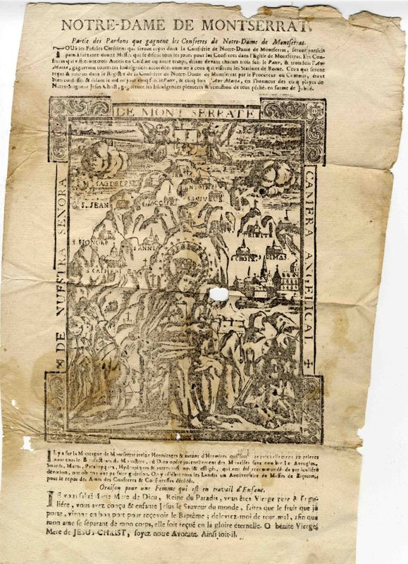 Affiche de la confrérie de Notre-Dame de Montserrat