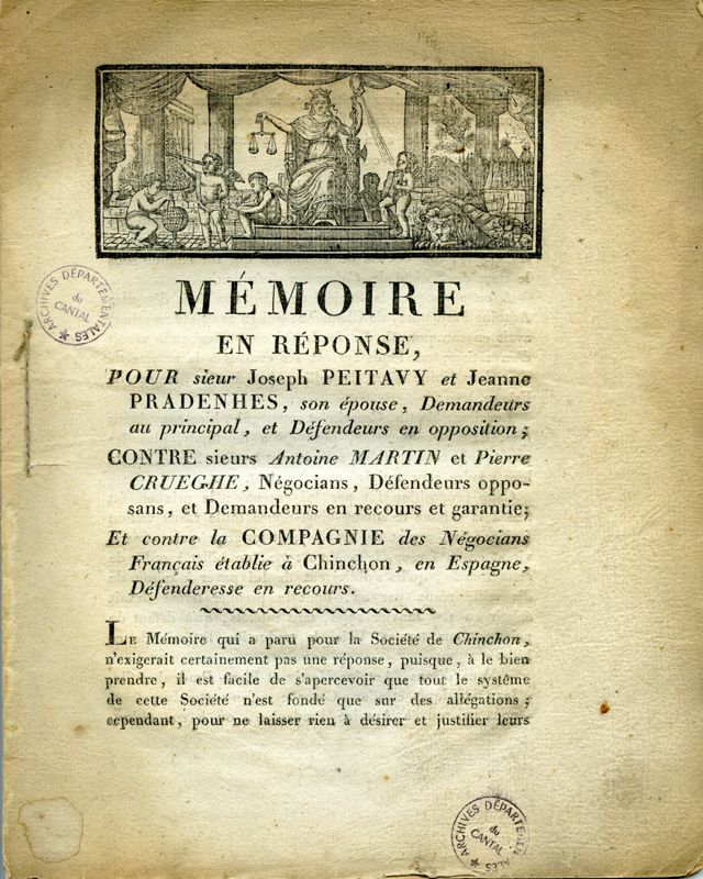 Procès contre la compagnie de Chinchon
