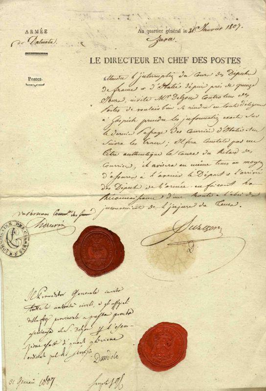 Le courrier de la Grande armée en Dalmatie