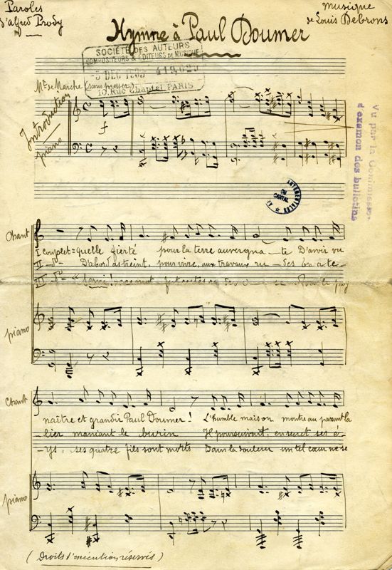 Hymne à Paul Doumer