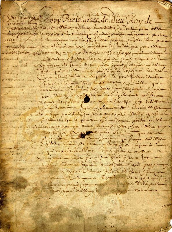 Édit de création du présidial d’Aurillac