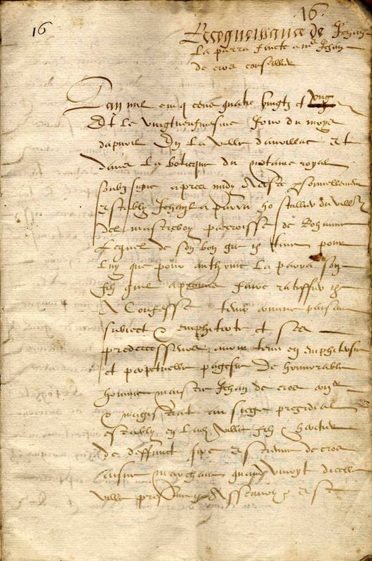 Terrier des cens et rentes perçus à Roannes par Jean de Cros, conseiller au présidial, fils d’Étienne Cros l’aîné, marchand d’Aurillac