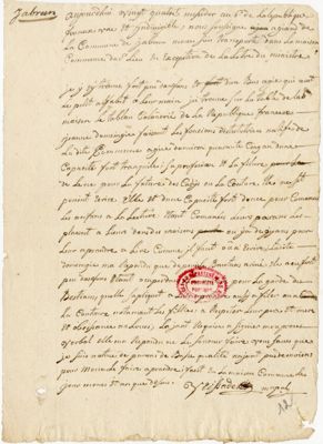 Rapport de l'agent Veissade (an VI)