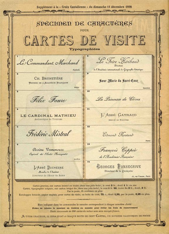 Publicité : verso