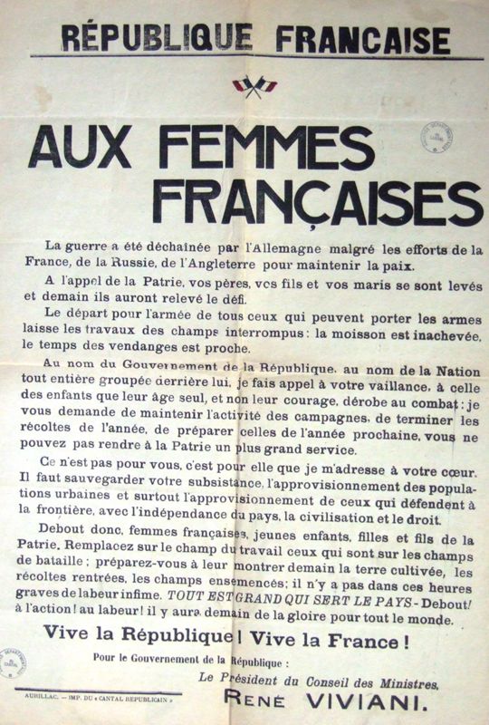 Appel aux femmes françaises 