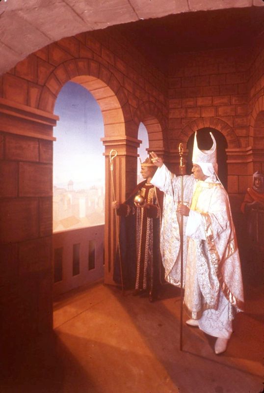 "L'an 1000 le Pape Sylvestre II dans le palais du Latran et l'Empereur germanique Otton III"