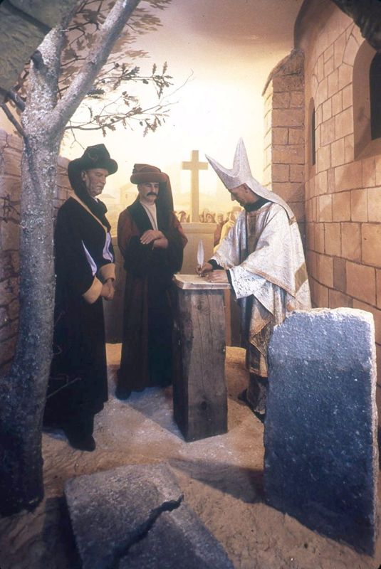 "Signature des Paix d'Aurillac dans le cimetière des moines en l'an 1280"