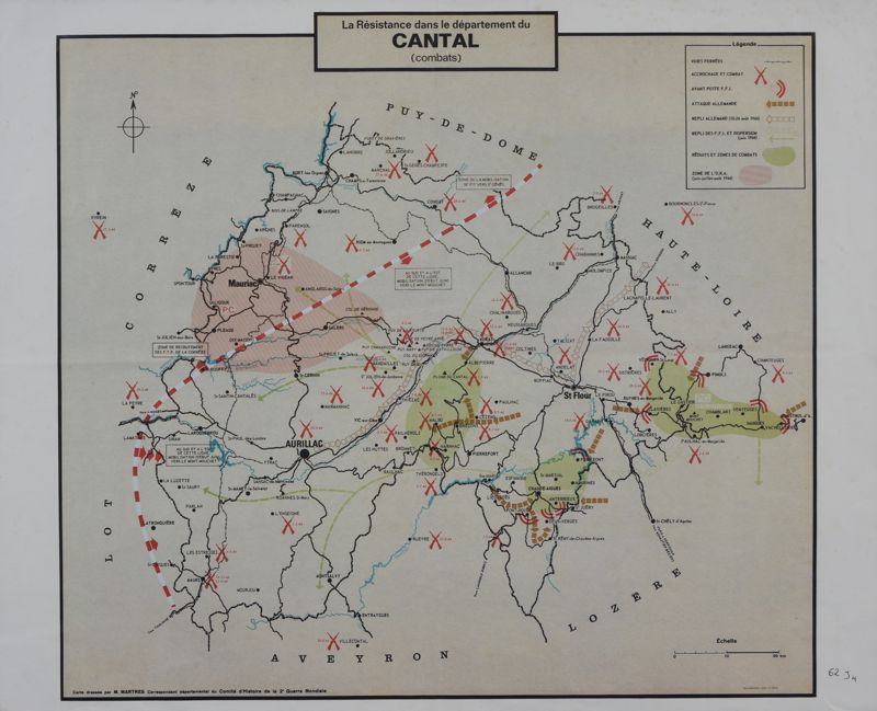 La Résistance dans le département du Cantal : combats