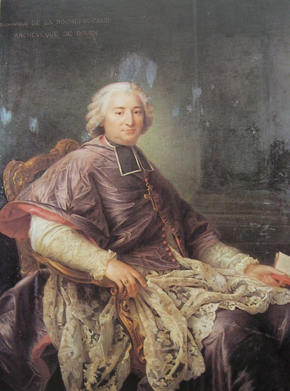 Portrait du cardinal de la Rochefoucauld, archevêque de Rouen, par F.-H. Drouais (1749)