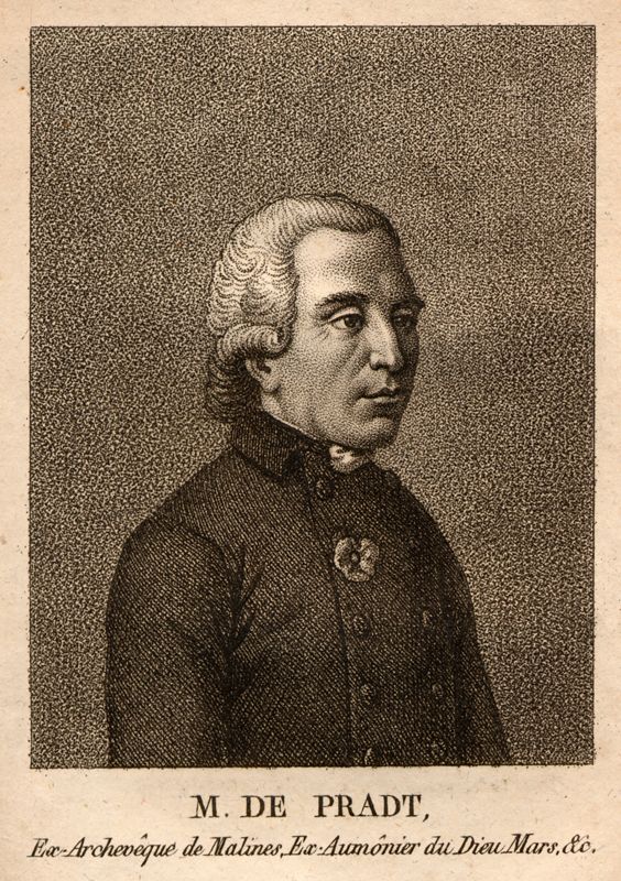 Aux Etats généraux de 1789, De Pradt est l’un des trois députés du clergé au bailliage de Caux à Caudebec