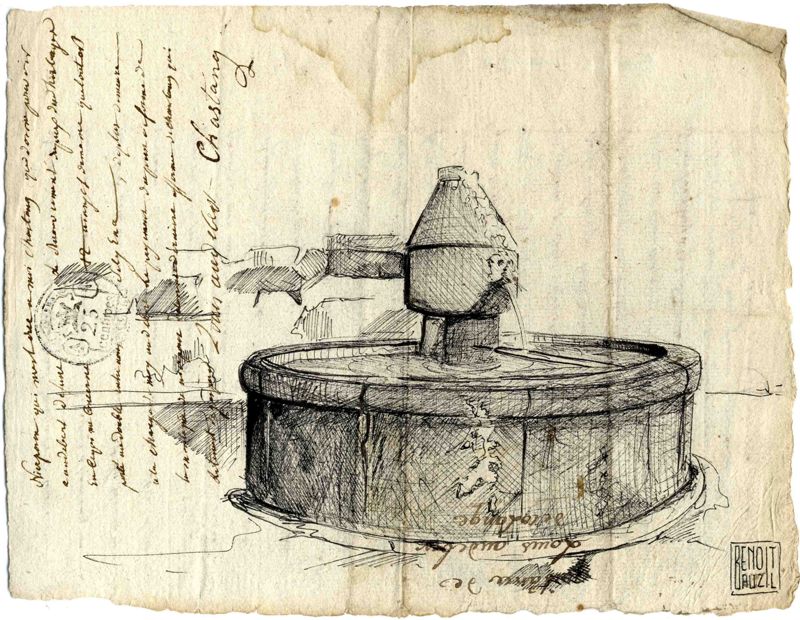 Fontaine romane à Bredons