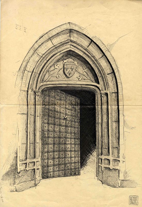 Porte au château de Val, Lanobre