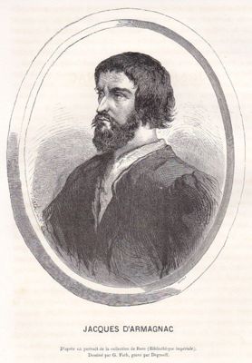 Jacques d'Armagnac, dessin de G. Fath gravé par Degreef, 1863