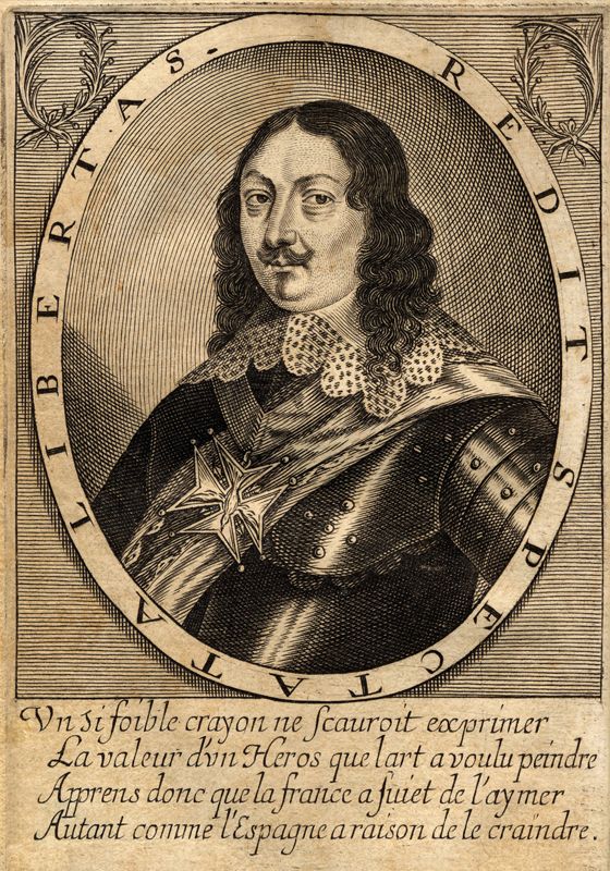Liberté glorieuse, portrait d’Honoré II portant la croix de l’Ordre du Saint-Esprit. APM, PH 3400