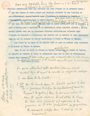 Brouillon de l'acte de vente de 1914.