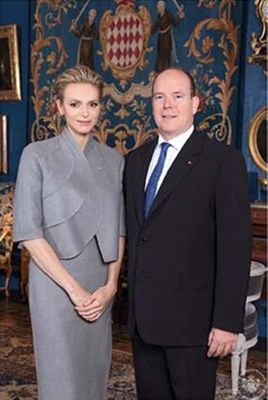 Le prince Albert II de Monaco et la princesse Charlène (APM, cliché F. Nébinger)