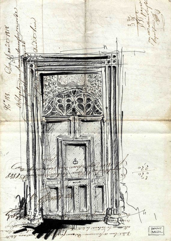 Porte gothique flamboyant, fin XVIe siècle