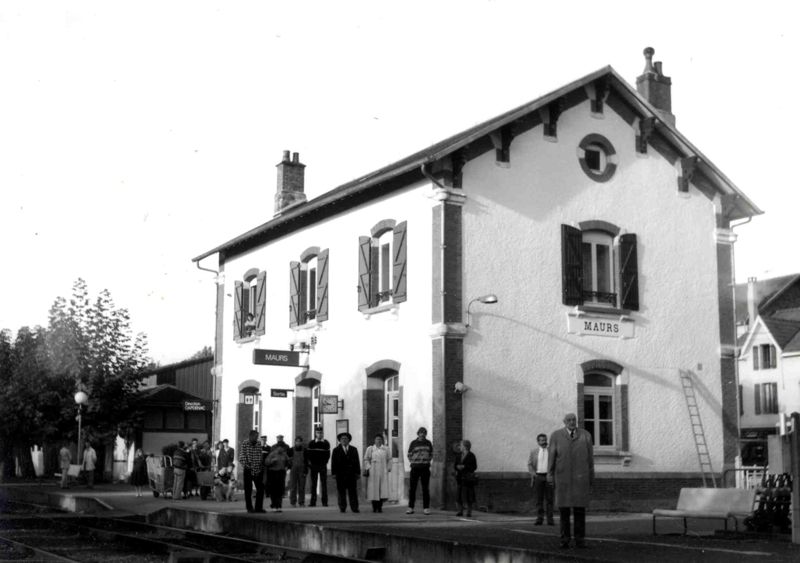 Photographie offerte par les cheminots de la gare de Maurs : reconstitution d'une photographie prise début XXe siècle