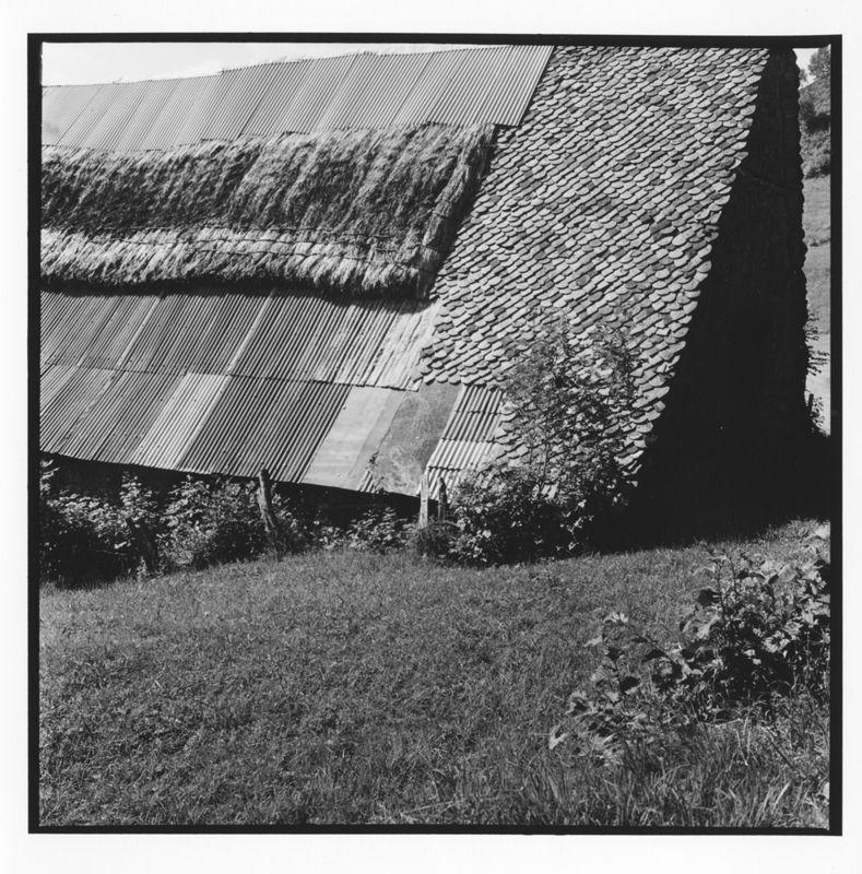 Toiture 'Patchwork", site de la Peyre, juillet 1970