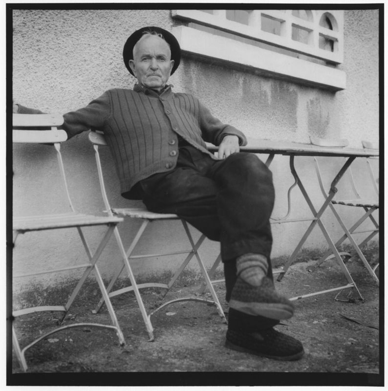 Monsieur Vergé, cheminot retraité à Aurillac, juillet 1970