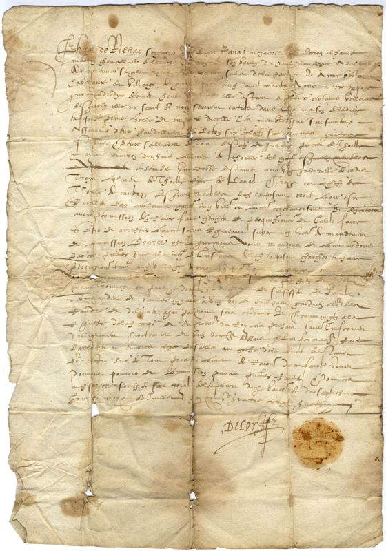 Vol à Saint-Martin-Valmeroux : un mandement de perquisition du XVIe siècle
