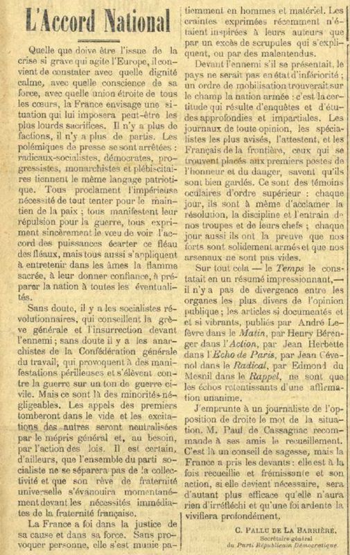 Article de presse (cote ADC : 14 JOUR 34)