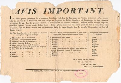 Avis à la population