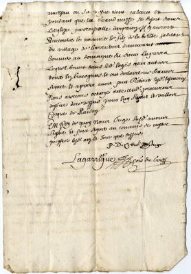 3e page de la déposition