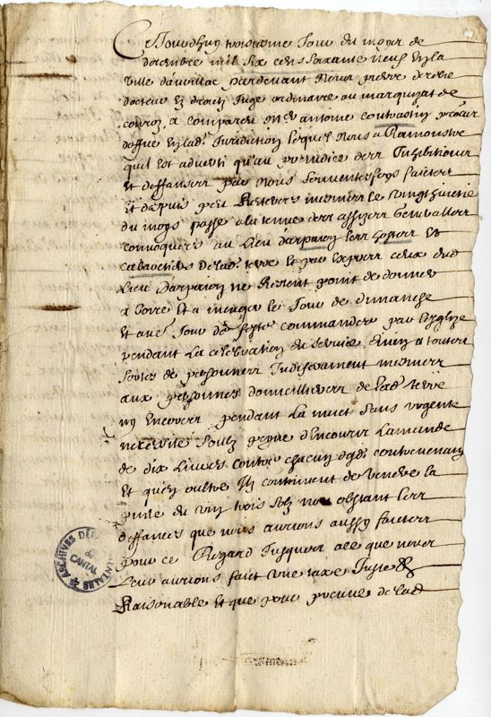 Les cabaretiers hors-la-loi d'Arpajon (1669)