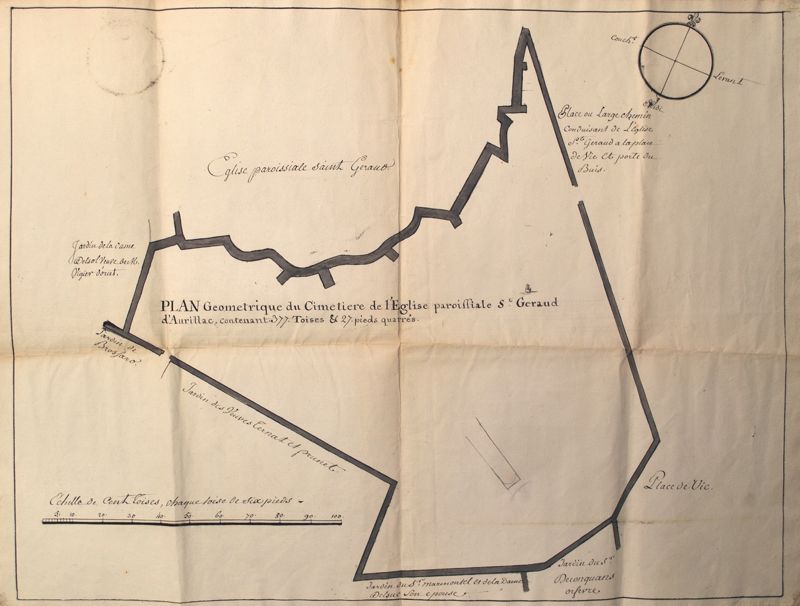 Plan du cimetière de Saint-Géraud