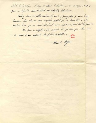 Lettre de Marcel Aymé