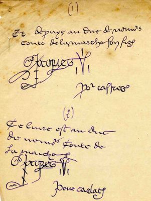 Copie d'ex-libris de Jacques d"Armagnac