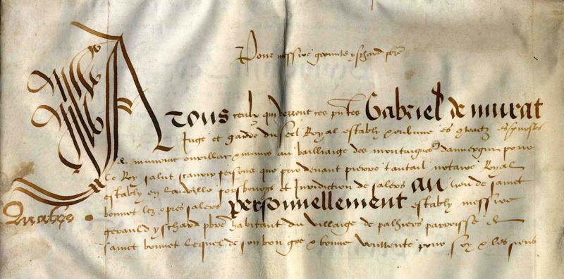 Reconnaissances féodales dues à Antoine Olivier, bourgeois de Salers, pour sa montagne des Usclades, à Saint-Bonnet-de-Salers