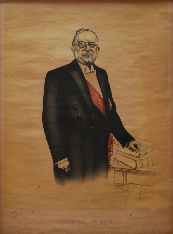 Portraits présidentiels : Fallières (1906), Deschanel (1920) et Auriol (1947)