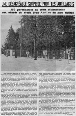 Parcomètres au stade