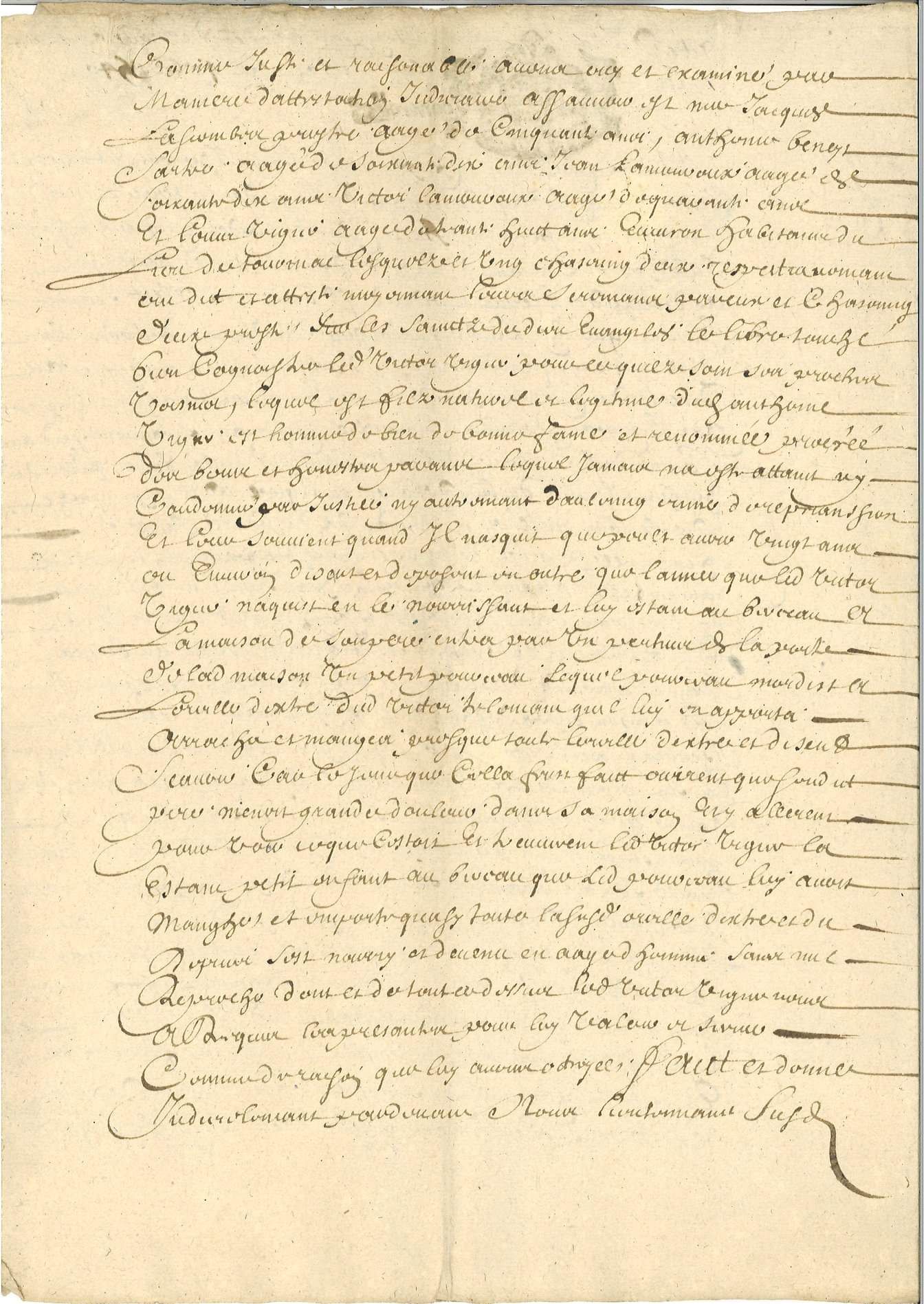 Acte de la cour du seigneur trésorier du monastère Saint-Pierre de Mauriac (1540)