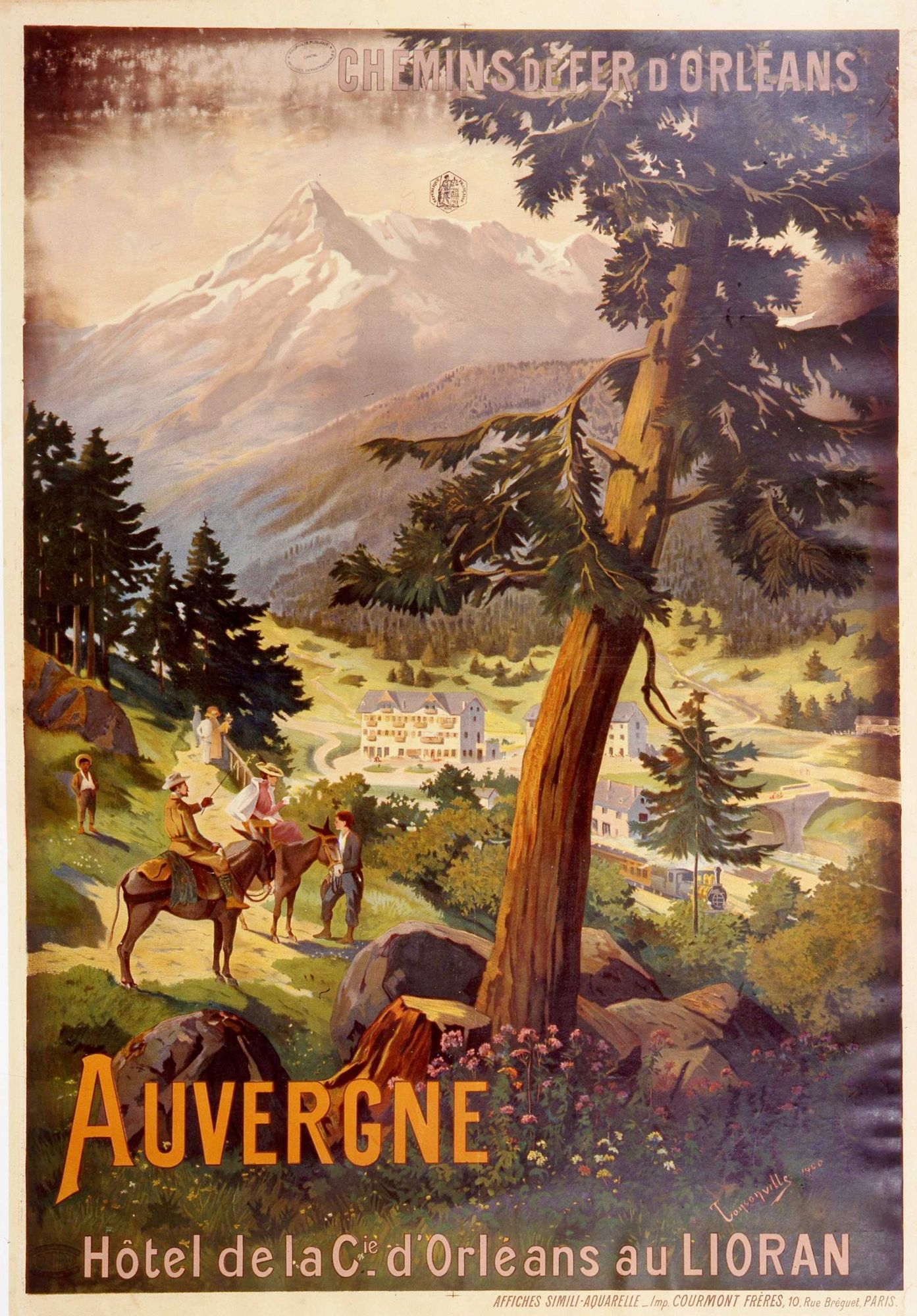 "Chemin de fer d'Orléans. Auvergne. Hôtel de la compagnie d'Orléans au Lioran" - AD015_1FI490