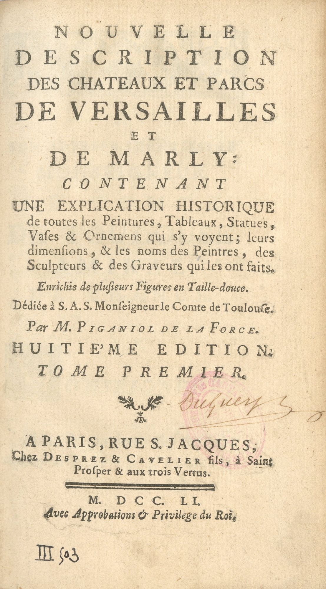 Piganiol de la Force :  prémices aux guides de voyage (XVIIIe s.)