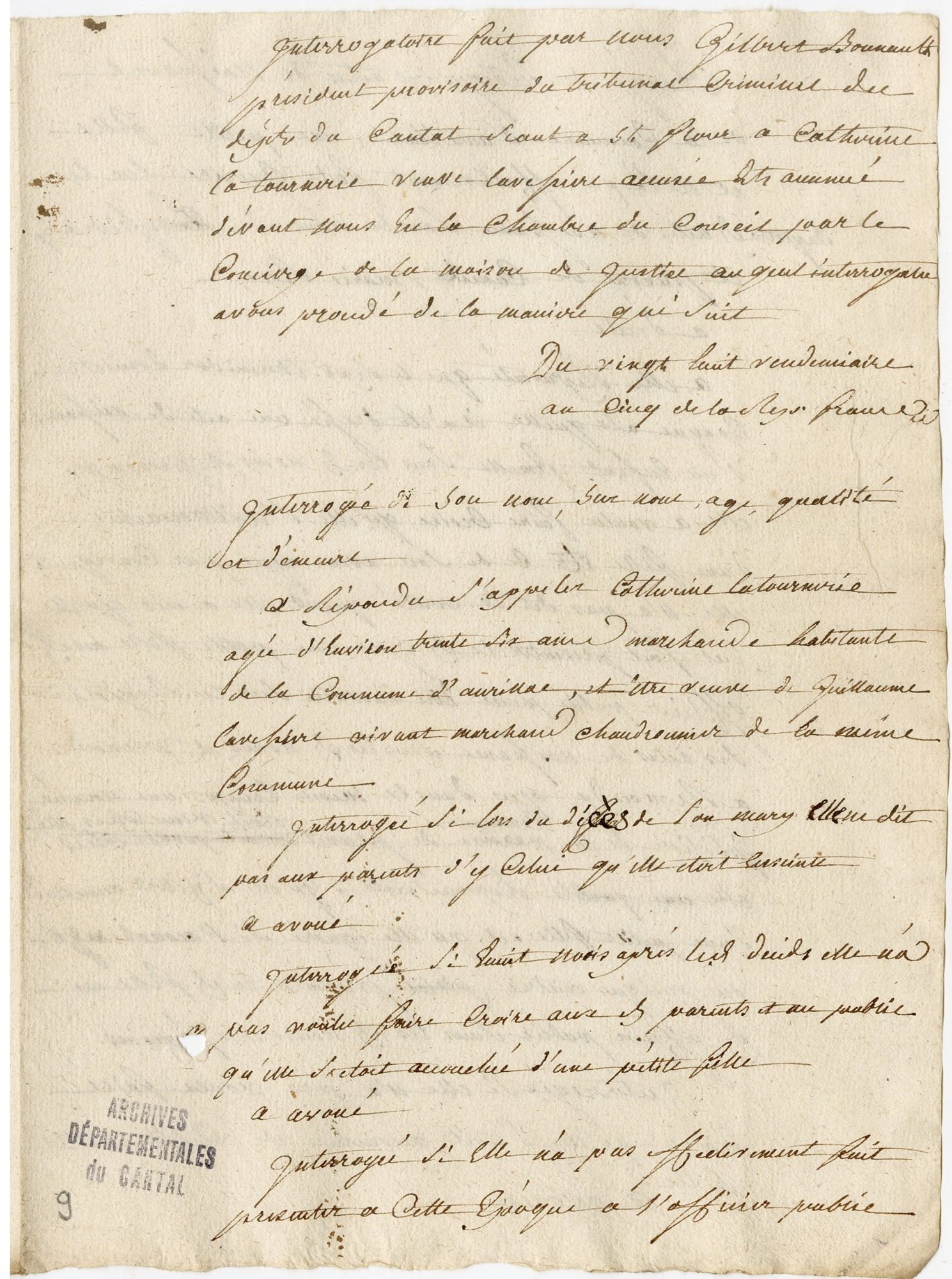 Procès-verbal d'interrogatoire (L 1982)