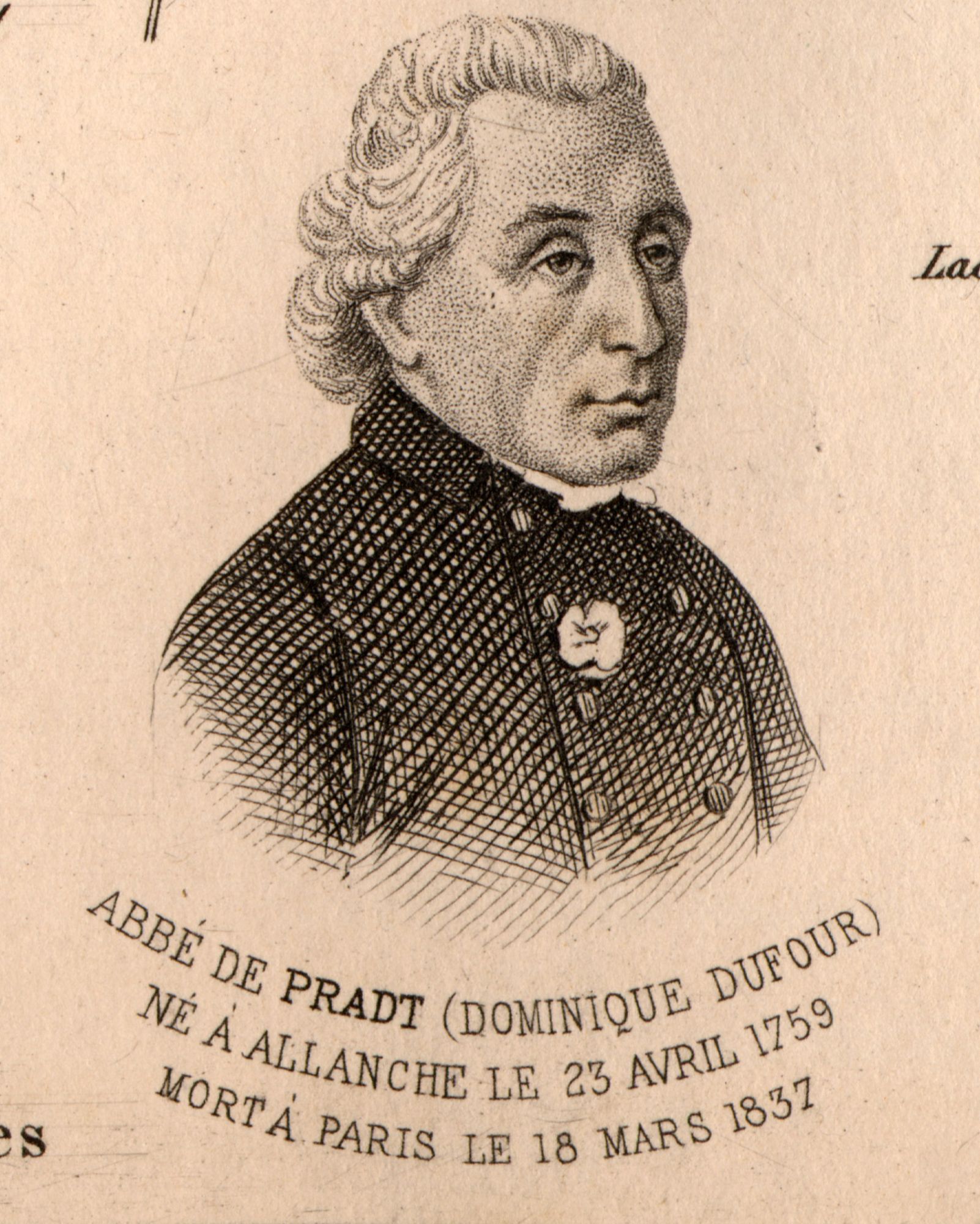 L'abbé de Pradt, ou le Talleyrand du Cézallier (1759-1837)