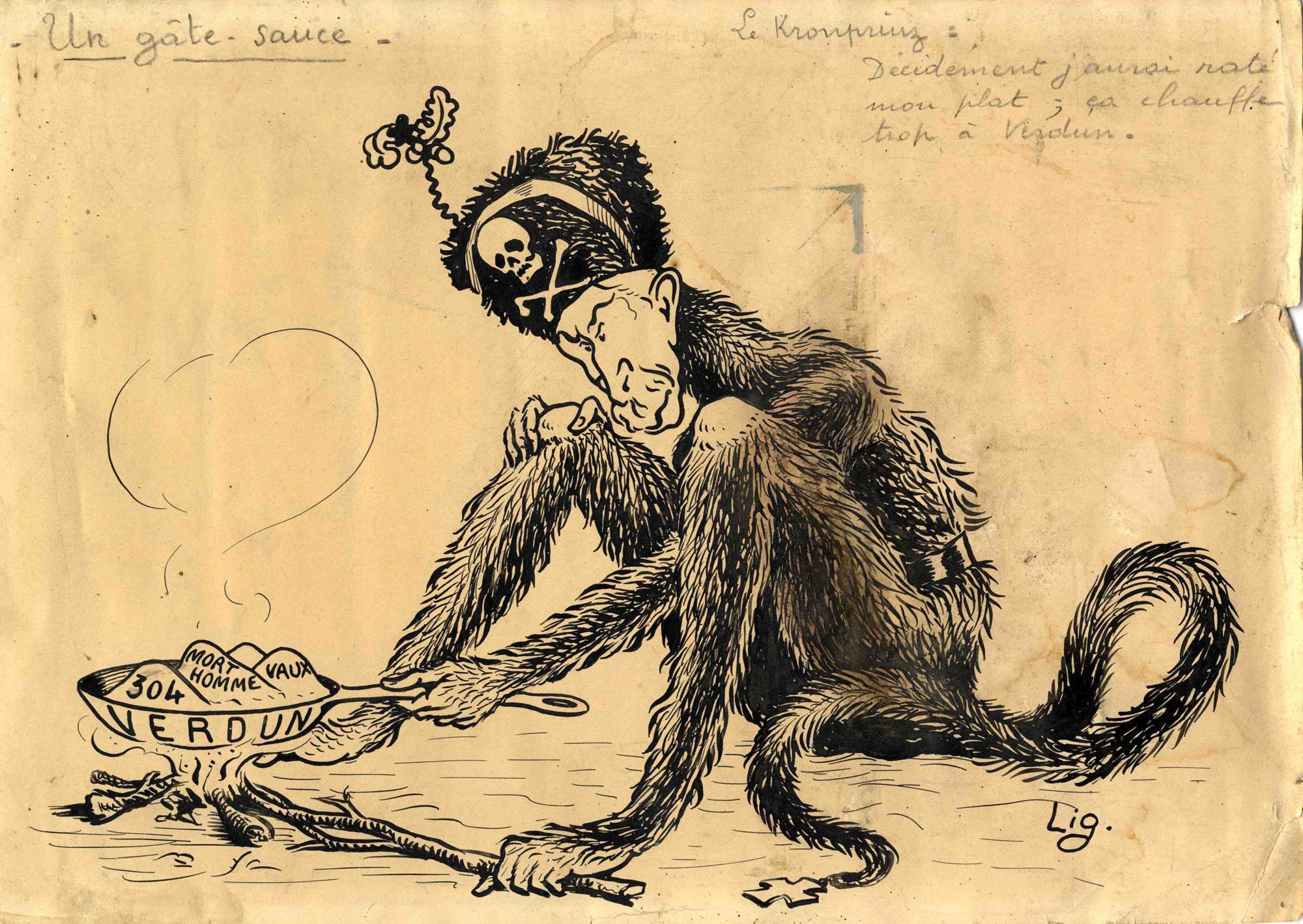 Caricatures anti-allemandes signées "LIG"